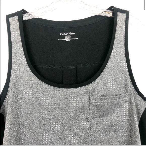 3 for $10 🛍️ Calvin Klein & Silver Studded Flowy Tank Top Sleeveless Blouse - Picture 3 of 8
